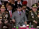 Duduk Bersebelahan, Moment Keren SBY dan Prabowo Subianto, di Upacara Hari TNI ke-78