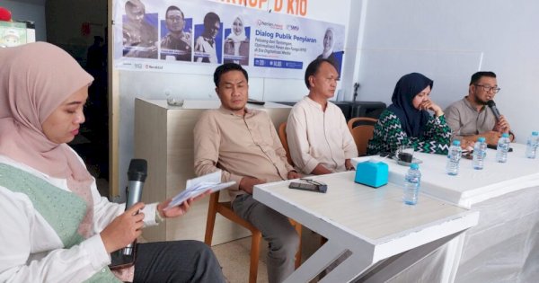 Diwarnai Mati Lampu, Dialog Penyiaran Harian.news Bersama Ruang Antara Tetap Berlangsung
