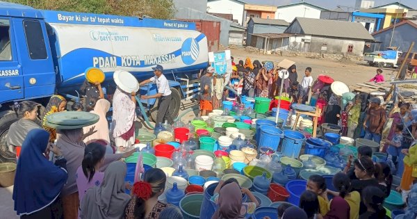 Kemarau, Perumda Air Minum Makassar Terus Distrubusi Air Bersih