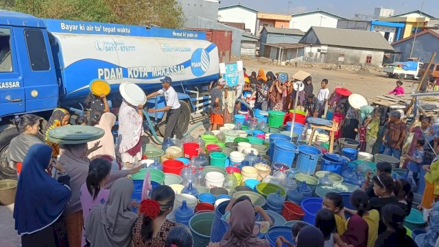 Kemarau, Perumda Air Minum Makassar Terus Distrubusi Air Bersih