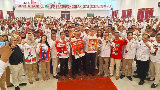 Deklarasi Prabowo - Gibran oleh beberapa relawan. Foto:Ist 