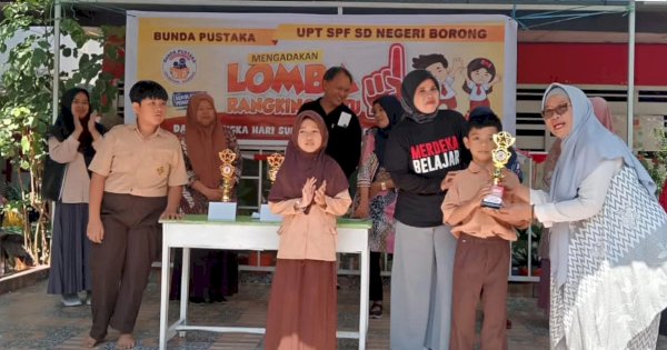 Peringati Hari Sumpah Pemuda, Bunda Pustaka SD Negeri Borong Makassar Gelar Lomba Rangking 1