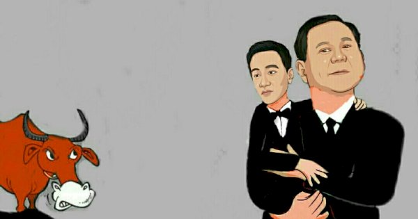 Karikatur: Prabowo Gendong Gibran Rakabuming