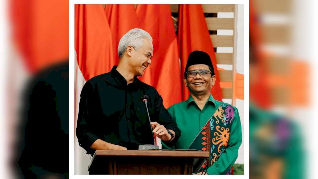Capres Ganjar Pranowo bersama Cawapres Mahfud MD. Foto:instagram@ganjar_pranowo