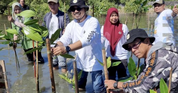 DLH Makassar Kembali Dampingi PT PP Dalam Penanaman Bakau di Tallo