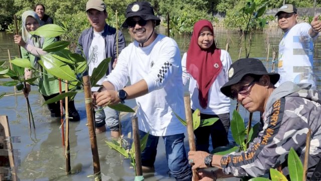 DLH Makassar Kembali Dampingi PT PP Dalam Penanaman Bakau di Tallo