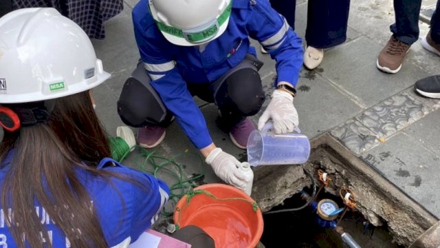 DLH Makassar Ambil Sampel Limbah Padat Cair di Hotel Amaris dan Klinik Pramita