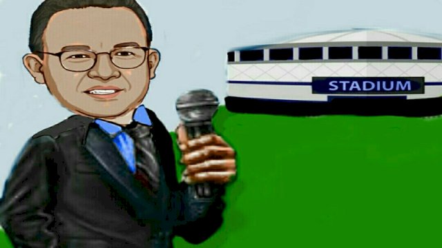 Karikatur capres Anies Baswedan (Dodi/harian.news)