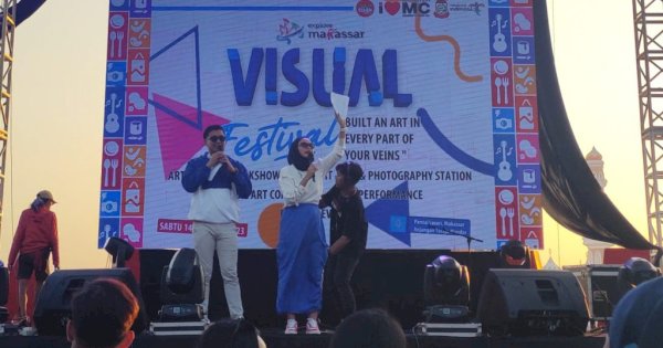 Gelar Visual Festival 2023 di Pantai Losari, Dispar Makassar Kumpulkan Pelaku Ekonomi Kreatif