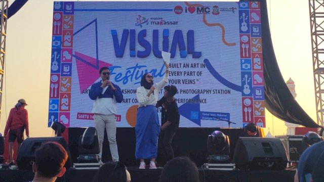 Gelar Visual Festival 2023 di Pantai Losari, Dispar Makassar Kumpulkan Pelaku Ekonomi Kreatif