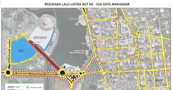 Pucak HUT Kota Makassar, Dishub Siapkan Rekayasa Lalin dan Siaga di 17 Ruas Jalan