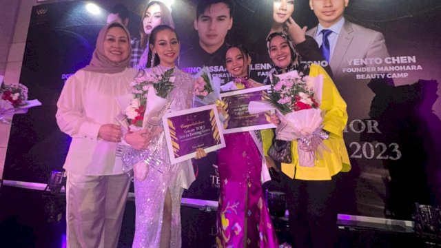 Perwakilan Sulsel, Kirana Sahira Yuswan dan Zaskia berhasil membawa pulang 3 kategori dalam ajang Indonesian Stars Search 2023. Foto: dok