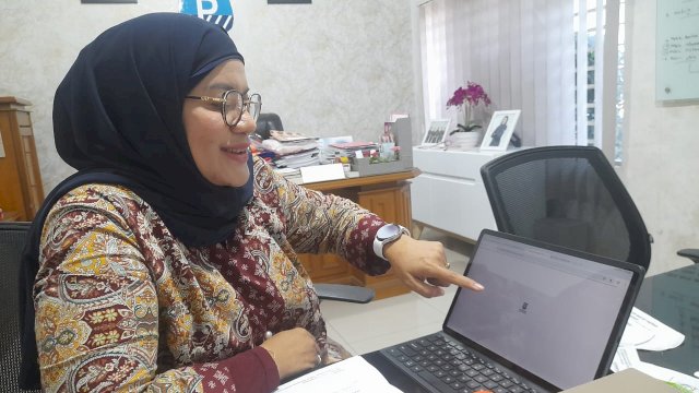 Direktur Utama PD Parkir Makassar Raya, Parkir, Yulianti Tomu. Foto: ist