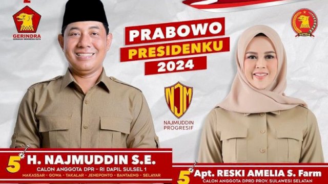 Miliki Nomor Urut Sama, Najmuddin-Resky Amelia Gagas Bazar Murah Berhadiah Motor