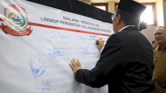 Deklarasi Netralitas ASN Pemkot Makassar. Foto: dok 