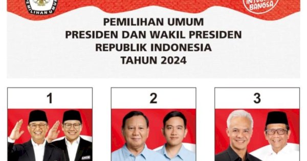 Final, Desain Resmi Surat Suara Pilpres 2024 Segera Naik Cetak