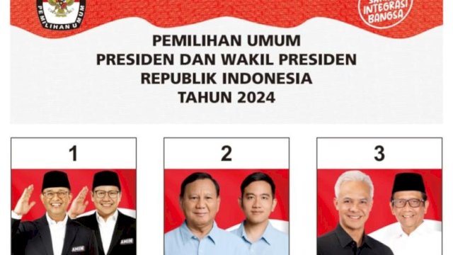 Final, Desain Resmi Surat Suara Pilpres 2024 Segera Naik Cetak