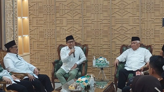 Suasana pertemuan Cak Imin dan Din Syamsuddin. Foto: ist