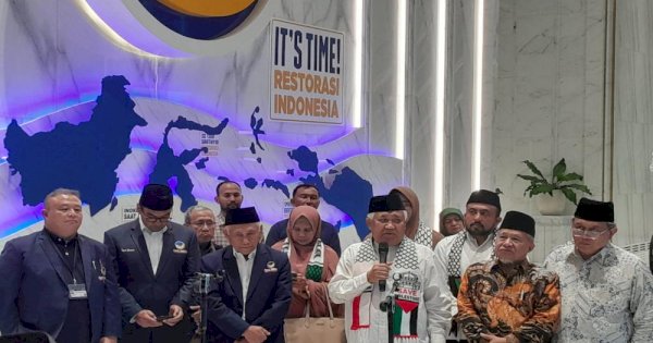 Temui Surya Paloh, Din Syamsuddin Nyatakan Resmi Dukung AMIN