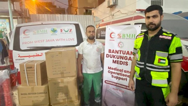 Penyaluran bantuan tahap ke-3 BSMI ke dua rumah sakit di jalur Gaza. Foto: dok BSMI