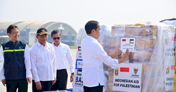 Jokowi Resmi Lepas 21 Ton Bantuan Tahap 2 Indonesia untuk Warga Gaza