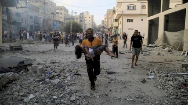 Salah satu kondisi akibat serangan Israel ke Gaza. Foto: ist