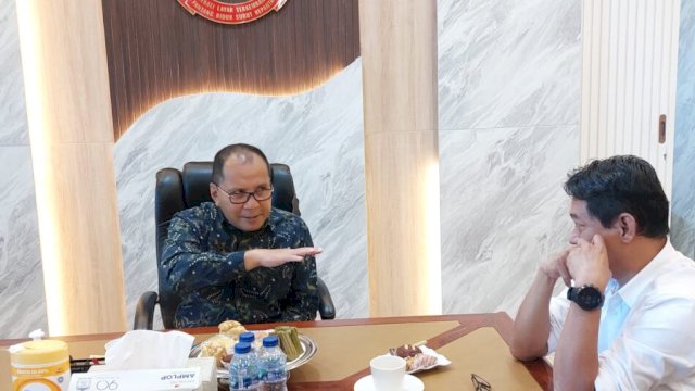 Wali Kota Makassar, Moh Ramdhan Pomanto menerima pengurus SMSI Sulsel, Jumat (22/12). 