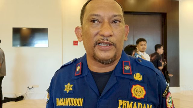 Kepala Dinas Kebakaran Kota Makassar, Hasanuddin. Foto: harian.news/sinta