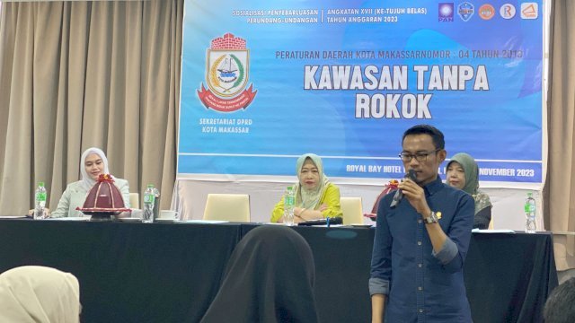 Legislator DPRD Makassar Sahruddin Said: Perda Kawasan Tanpa Rokok Akan Berjalan Efektif Bila Ada Kesadaran Diri
