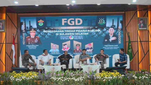 FGD Kejati Sulsel dengan tema "Pencegahan Tindak Pidana Korupsi di Sulawesi Selatan,", Kamis, 14 Desember 2023 ||Foto:Ist 
