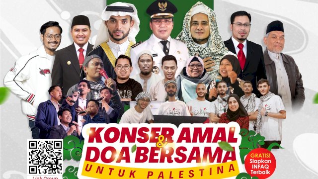 31 Desember, Aliansi Komunitas se-Makassar Gelar Konser Amal Palestina di Karebosi