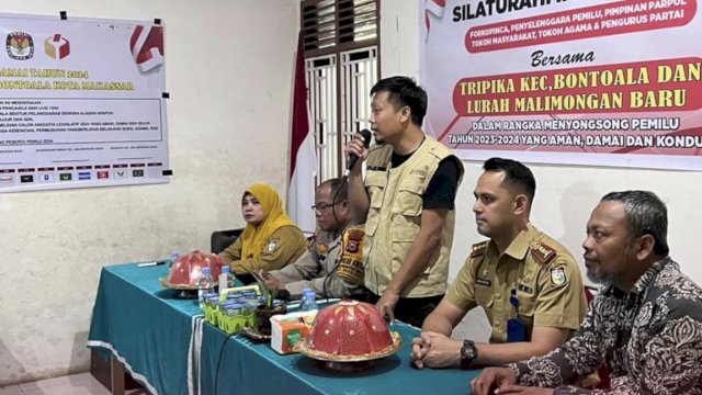 Sekcam Bontoala Hadiri Silaturahmi Kamtibmas dan Deklarasi Pemilu Damai di Malimongan Baru