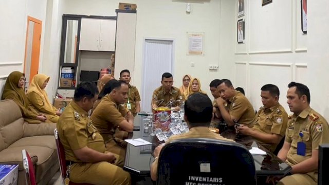 Plt Camat Aswin Pimpin Rakor Persiapan Pemilu Damai yang Dihadiri Lurah se-Kecamatan Bontoala   