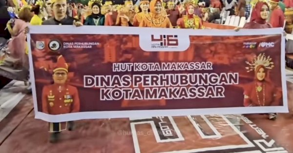 Dishub Makassar Ikut Meriahkan Karnaval HUT Kota Makassar ke 416 di CPI