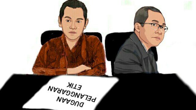 Karikatur Nurul Ghufron dan Alexander Marwata (Dodi/harian.news)