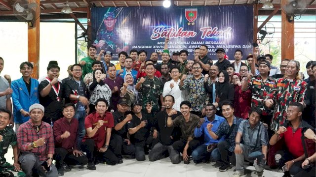 Pangdam XIV/Hasanuddin Ajak Awak Media dan Masyarakat Ciptakan Pemilu Damai