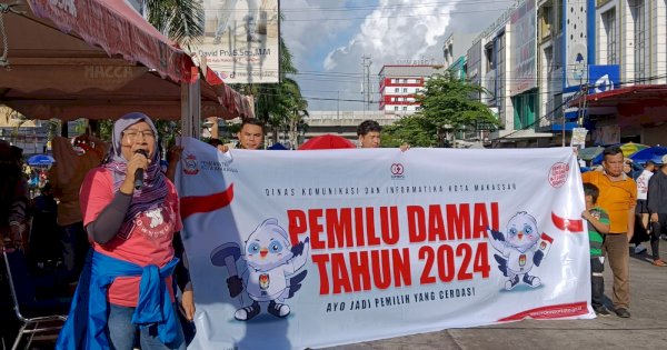 Serukan Pemilu Damai 2024, Dinas Kominfo Makassar Ajak Warga Jadi Pemilih Cerdas