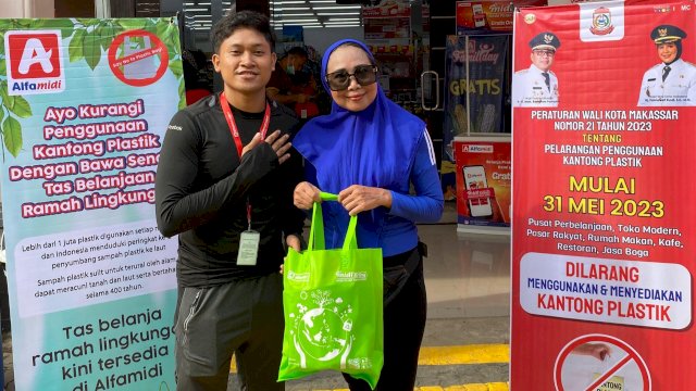 Larangan Pakai Kantong Plastik dari Pemkot Makassar Direspons Positif oleh Brand Minimarket