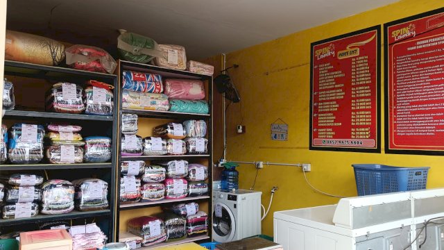 usaha laundry kiloan. foto: harian.news/sinta