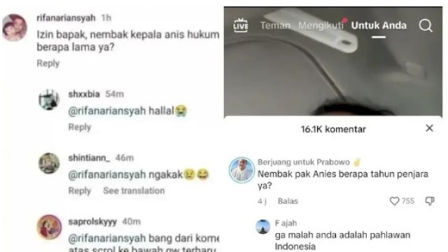 tangkapan layar. Foto: ist