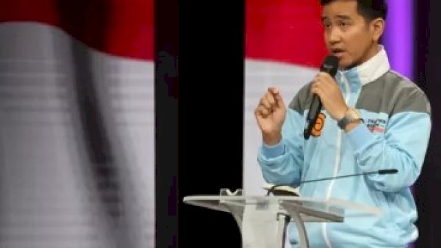 Gibran Rakabuming Raka pada debat cawapres Minggu (21/1/2024) malam. Foto: tangkapan layar