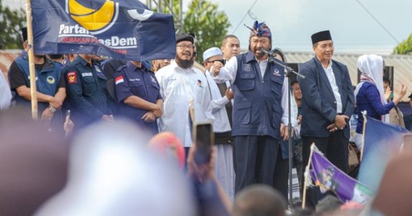 Perdana Ikut Kampenye, Surya Paloh: Musuh Utama Kita adalah Kepicikan Cara Berpikir