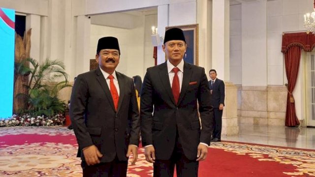 Selain AHY, Jokowi juga melantik Hadi Tjahjato sebagai Menko Polhukan menggantikan Mahfud MD. Foto: dok tempo