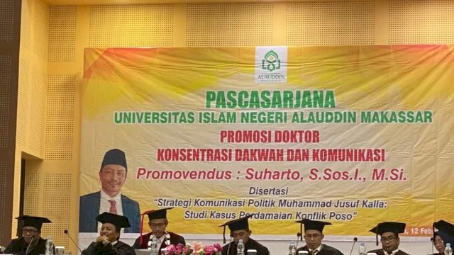 Berhasil Pertahankan Disertasi “Strategi Politik Jusuf Kalla”, Suharto Raih Gelar Doktor