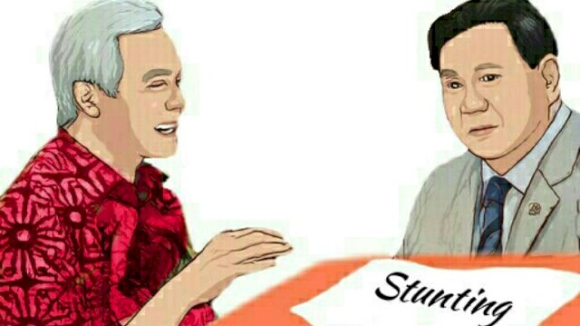 Karikatur Capres Ganjar Pranowo dan Prabowo Subianto (Dodi/harian.news)