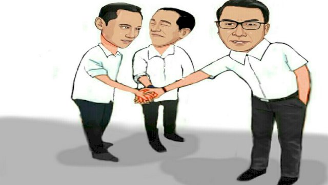 Karikatur pertemuan AHY dan Moeldoko (Dodi/harian.news)