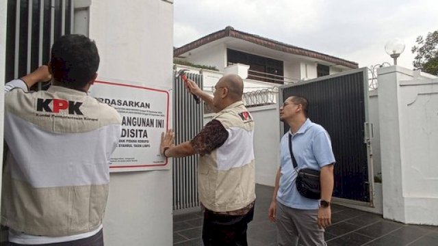 KPK sita rumah SYL di Jakarta Selatan. Foto: ist