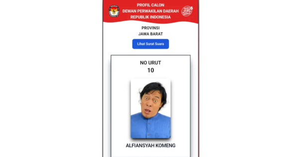 Viral, Foto Nyeleneh Komeng di Surat Suara