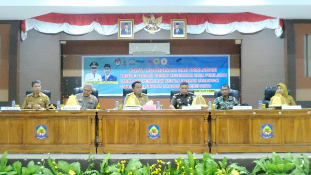 Pemerintah daerah kabupaten Jeneponto menggelar rapat kordinasi kesiapsiagaan pemilu 2024 dibidang kesehatan. Foto: dok Humas Kominfo Jeneponto