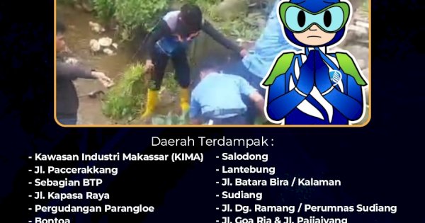 PDAM Makassar Keluarkan Informasi Kebocoran, Simak Daftar Wilayah Terdampak